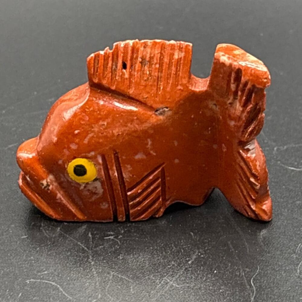 Cute Little Soapstone Crystal Fish Carving!